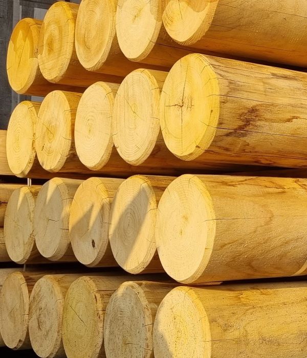 Rondin châtaignier fraisé e2d