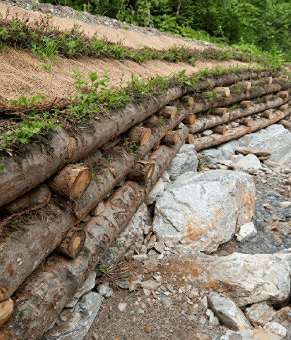 Pieux en châtaignier grandes dimensions e2d