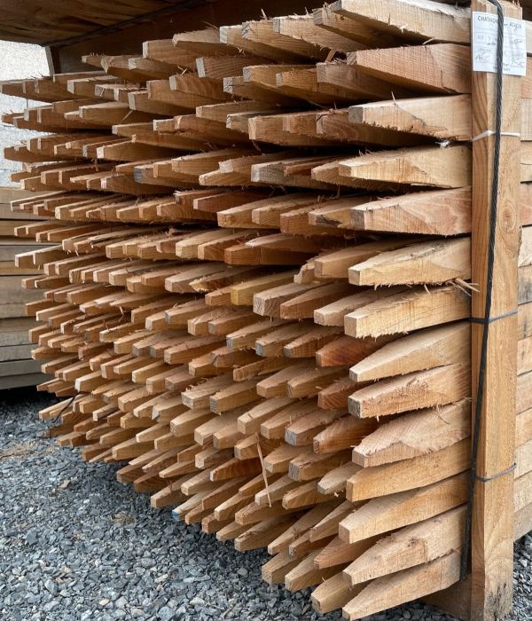 Piquet châtaignier scié 5 faces - E2D