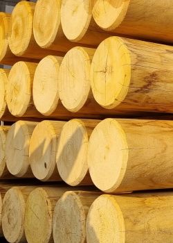 Rondin châtaignier fraisé e2d