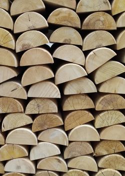 Demi rondin châtaignier fraisé e2d